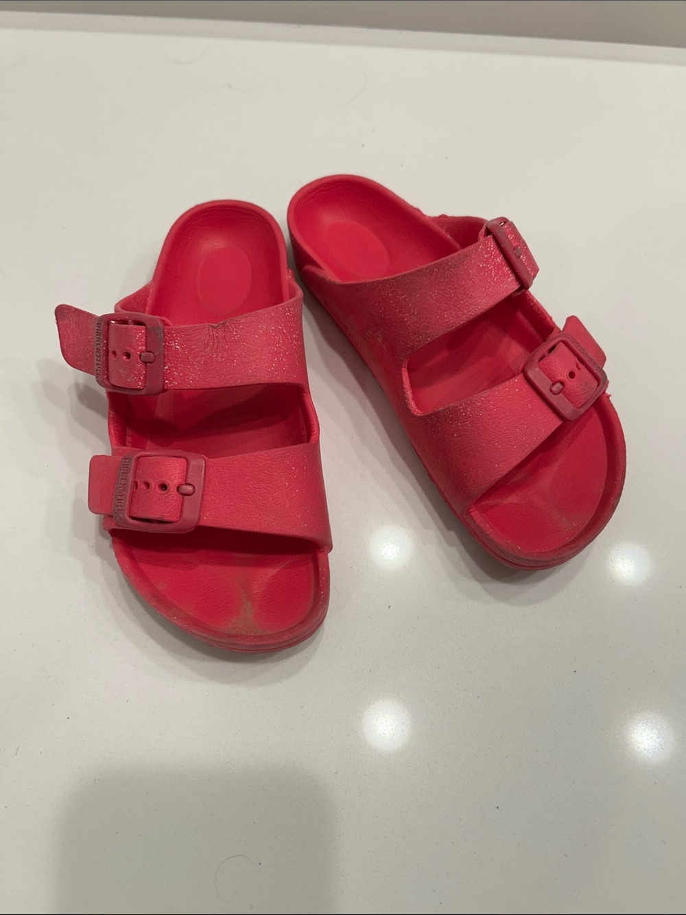 Birkenstock Kids Double-Buckle Sandals in Bright Red